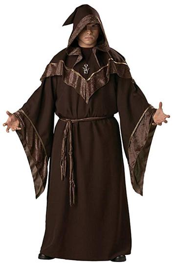 BFJFY Men's Friar Priest Hooded Costume Religious Godfather Wizard Robe Cosplay - BFJ Cosmart