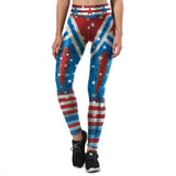 BFJFY Halloween Women's Usa Flag Printed Gym Yoga Sports Leggings Set - BFJ Cosmart