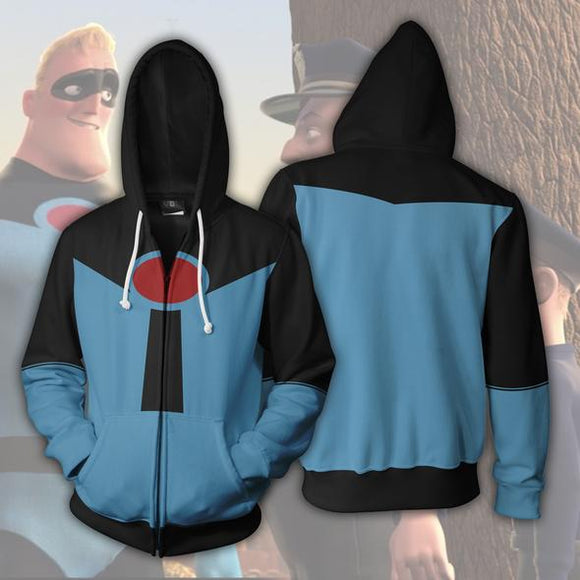 BFJmz The Incredibles 2 3D Printing Coat Zipper Coat Leisure Sports Sweater Autumn And Winter - BFJ Cosmart