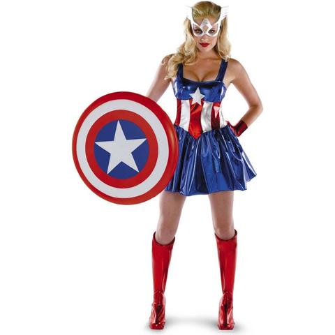 BFJFY Halloween Women Superhero Female Captain American Cosplay Outfit - BFJ Cosmart
