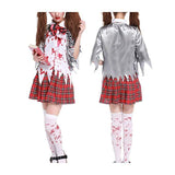 BFJFY Women's Horror Blooded Zombie Schoolgirl Uniform Dress - BFJ Cosmart