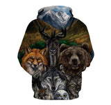 BFJmz Animal World Occident Style 3D Printing Coat  Zipper Coat Leisure Sports Sweater Autumn And Winter - BFJ Cosmart