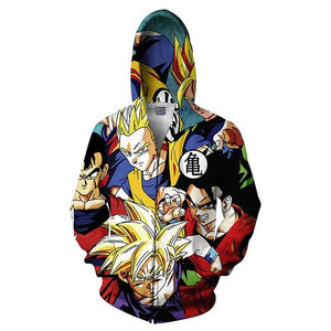 BFJmz Dragon Ball Super Saiyan 3D Printing Coat Leisure Sports Sweater Autumn And Winter - BFJ Cosmart