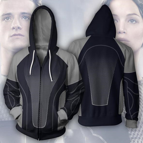 BFJmz Hungry Games Hooded Sweater 3D Printing Coat Zipper Coat Leisure Sports Sweater Autumn And Winter - BFJ Cosmart