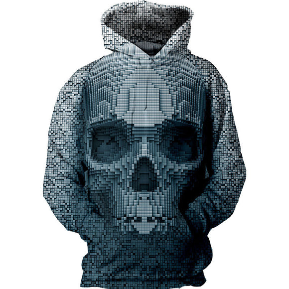 BFJmz Skull 3D Printing Coat Zipper Coat Leisure Sports Sweater  Autumn And Winter - BFJ Cosmart