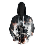 BFJmz Skeleton Death A 3D Printing Coat  Zipper Coat Leisure Sports Sweater Autumn And Winter - BFJ Cosmart
