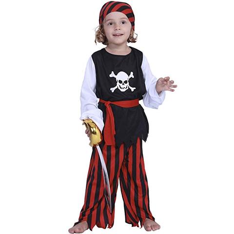 BFJFY Boys Halloween Skull Skeleton Pirate Cosplay Costume - BFJ Cosmart