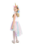 BFJFY Halloween Girl's Unicorn Rainbow Princess Dress Cosplay Costume - BFJ Cosmart