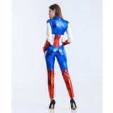 BFJFY Women Superhero Halloween Costume Captain America Cosplay Jumpsuit - BFJ Cosmart
