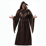 BFJFY Men's Friar Priest Hooded Costume Religious Godfather Wizard Robe Cosplay - BFJ Cosmart