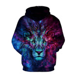 BFJmz Lion 3D Printing Coat  Zipper Coat Leisure Sports Sweater Autumn And Winter - BFJ Cosmart