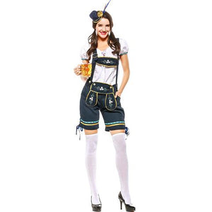 BFJFY Women's German Oktoberfest Lederhosen Traditional Beer Girl Costume - BFJ Cosmart