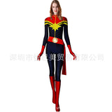 Avengers 4 Halloween Adult Surprise Captain Costume Captain Marve Siamy Tights - BFJ Cosmart