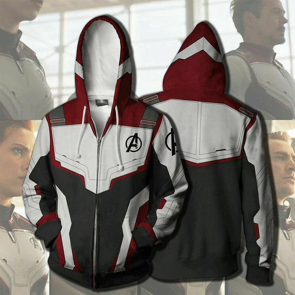 2019 New Avengers Endgame Quantum Realm Sweatshirt Jacket Advanced Tech Hoodie Cosplay Costumes - BFJ Cosmart