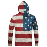 BFJmz Stars Stripes Flag Occident Style 3D Printing Coat Leisure Sports Sweater Autumn And Winter - BFJ Cosmart