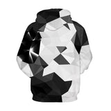 BFJmz Black And White Geometry 3D Printing Coat Leisure Sports Sweater Autumn And Winter - BFJ Cosmart
