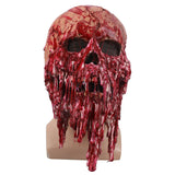 Blood Color Skull Skeleton Cosplay Mask Latex Full Head Zombie Scary Horrible Helmet Party Halloween Fancy Dress - BFJ Cosmart