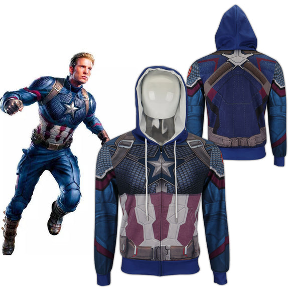 Avengers 4: endgame Captain America Coat 3D Anime Hoodie - BFJ Cosmart