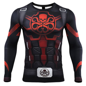 Avengers 4: endgame Captain America T-shirt Marvel Hydra Cosplay costume long sleeves quick-drying clothes - BFJ Cosmart