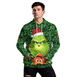 Christmas The Grinch Hoodies Sweatshirts cosplay costume Grinch 3D Printing zipper - BFJ Cosmart