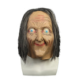 Cosermart Latex Mask Scary Horror Adult Masks Dressed Zombie Devil Halloween Party Prop Masquerade Cosplay Old Woman - BFJ Cosmart