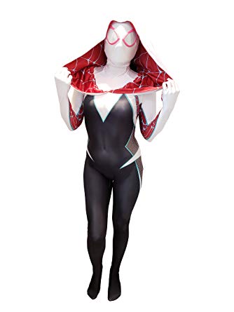 CosplayLife Gwen Stacy Cosplay Costume Into the Spider-verse Ghost Gwen Bodysuit Lycra Suit - BFJ Cosmart