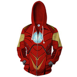 BFJmz Iron Man MK 4 Hooded Sweater 3D Printing Coat Zipper Coat Leisure Sports Sweater Autumn And Winter - BFJ Cosmart