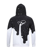 BFJmz Milk Black And White 3D Printing Coat Leisure Sports Sweater Autumn And Winter - BFJ Cosmart