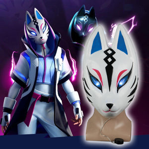 Fortnite Fox Kitsune Animal Mask Adult Unisex Masquerade Helmet Halloween props - BFJ Cosmart