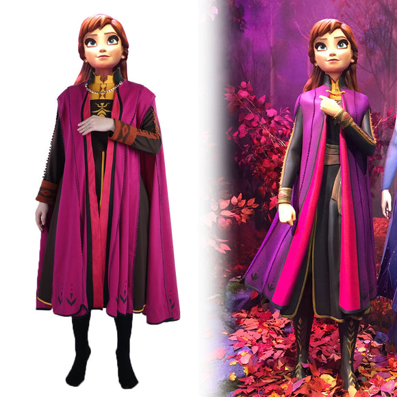 2019 Movie Frozen 2 Anna Elsa Princess Cosplay Costume Fancy Dress Customize Halloween Suit - BFJ Cosmart