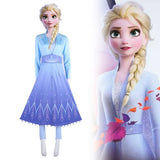 New Frozen 2 Cosplay Snow Adult Elsa Dress Costume Halloween Cosplay Elsa Anna Costume Princess Ice Queen Elsa Outfit Full Set - BFJ Cosmart