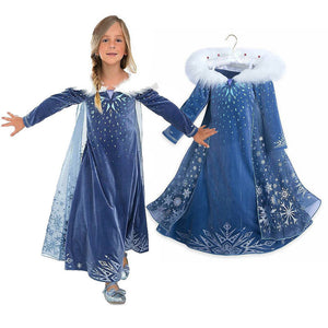 2019 new Kids Frozen Aisha dress girl Anna Princess skirt dress cosplay costume - BFJ Cosmart