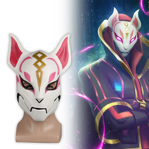 Fortnite Fox Kitsune Animal Full Head Mask Adult Unisex Masquerade Helmet Props Party Halloween - BFJ Cosmart