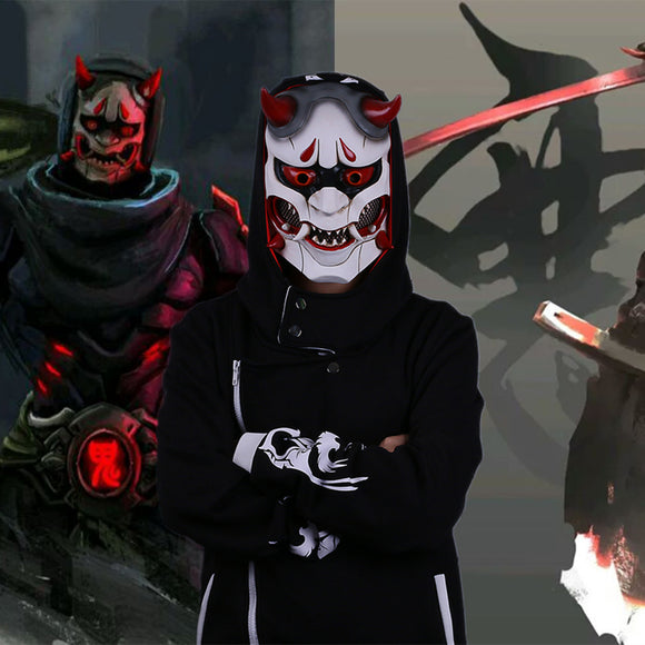 Overwatch Genji Skin Oni Ghosts Mask Cosplay Mask Resin Hero Mask For Halloween - BFJ Cosmart