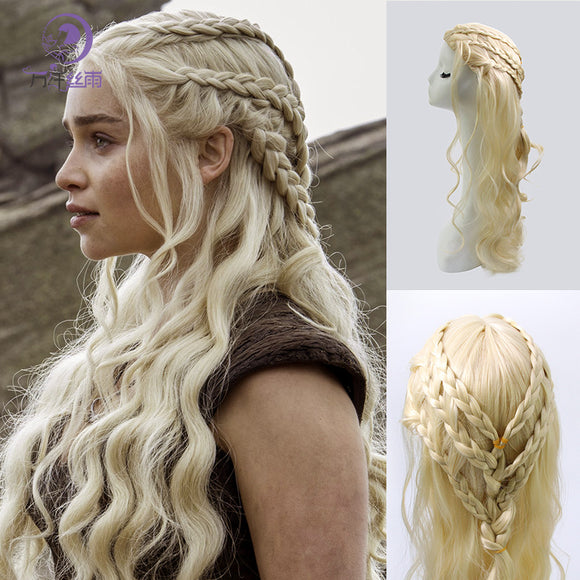 Song of Ice and Fire Game of Thrones Wig Cosplay Daenerys Targaryen Mother of Dragons - BFJ Cosmart