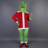 Christmas Adult Grinch Luxury Santa Costume with Mask cosplay suit - BFJ Cosmart