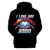 2019 new Avengers 4 :endgame I love you 3000 Iron Man loves you three thousand times hooded sweater - BFJ Cosmart
