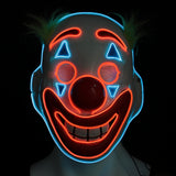 2019 Joker Pennywise LED Light Mask Stephen King Clown Cosplay Masks Green Hair Halloween Party Prop - BFJ Cosmart