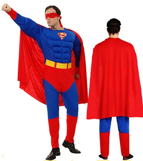 BFJFY Men's Halloween Muscle Superman Superhero Cosplay Costume - BFJ Cosmart