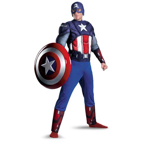 BFJFY Men's Captain America Muscle Costume Halloween Superhero Cosplay Costume - BFJ Cosmart