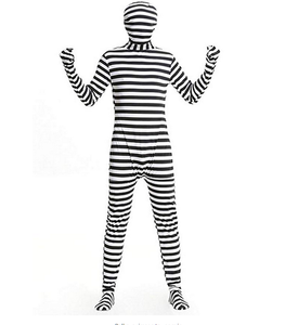 BFJFY Men’s Striped Prisoner Costume Halloween Cosplay Uniform - BFJ Cosmart