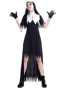 BFJFY Womens Dreadful Zombie Nuns Costume Halloween Cosplay Fancy Dress - BFJ Cosmart