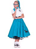 BFJFY Women 4 Piece Poodle Skirt Costume Set For Halloween Cosplay - BFJ Cosmart