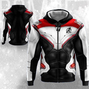 Avengers 4 Endgame Quantum Realm Sweatshirt Jacket Advanced Tech Hoodie Cosplay Costumes - BFJ Cosmart