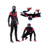 Spider-Man In de Spider-Vers Miles Morales Cosplay Kostuum Zentai Spiderman Patroon Bodysuit Pak jumpsuits - BFJ Cosmart