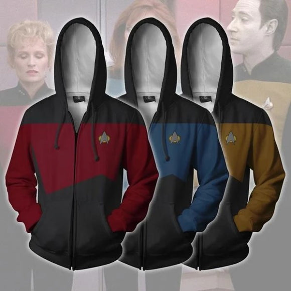 Star Trek 3D printed zipper hooded sports cospaly sweater coat costume - BFJ Cosmart