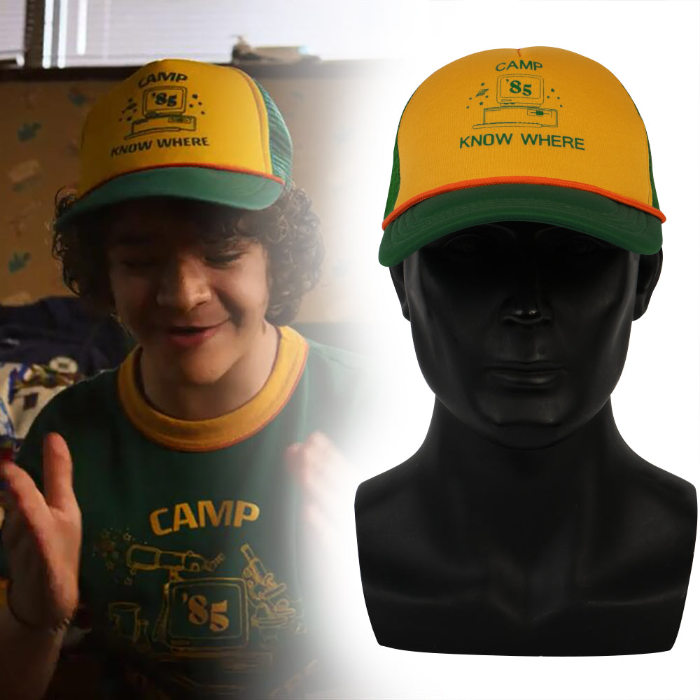Strange Things Dustin Hat Retro Mesh Trucker Cap Yellow
