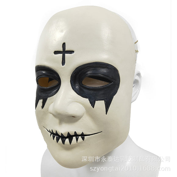The Purge Smiley Cross Latex Mask Movie cosplay Horror Halloween props - BFJ Cosmart