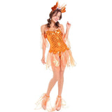 BFJFY Women Orange Sexy Goldfish Halloween Costume - BFJ Cosmart