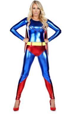 BFJFY Women Superhero Cosplay Costume Superwoman Jumpsuit For Halloween - BFJ Cosmart